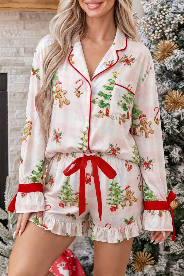 Chic Pastel Women's Loungewear Set - Soft Relaxed Fit Pajama Top and Bottoms for Ultimate Comfort and Style