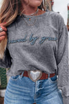 Pastel Mineral Wash Sweatshirt for Women - Cozy Casual Fit for Relaxed Lounge Wear and Everyday Style
