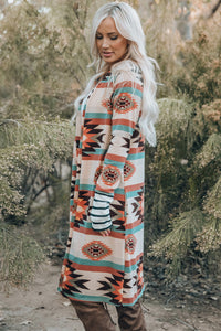 womens-coats-printed-stitching-lapel-long-woolen-coat