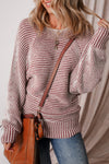 Chic Women's Soft Cotton Blend Striped Knit Sweater - Cozy Casual Style for Everyday Comfort and Versatility