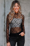 Elegant Black Sheer Blouse for Women - Lightweight, Trendy Fit with Stylish Design for Casual and Evening Wear