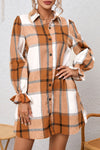 Elegant Women's Cotton Plaid Shirt Dress in Soft Fabric – Casual Fit for Effortless Everyday Style and Comfort