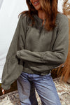 Cozy Women's Oversized Mineral Wash Sweatshirt in Soft Cotton Blend – Ideal for Casual Everyday Style and Comfort