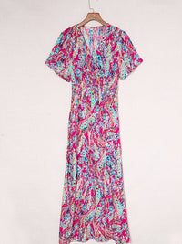 womens-dresses-vintage-print-puff-sleeve-maxi-dress