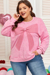 Cozy Oversized Women's Big Bow Sweatshirt in Soft Cotton Blend - Perfect for Casual Outings and Loungewear