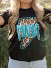 MAMA Leopard Lightning Black Graphic Tee