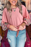 Trendy Women's Colorful Patchwork Blouse - Stylish, Comfortable Fit for Casual Outings and Everyday Wear