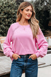 Cozy Women's Casual Raglan Sleeve Sweatshirt in Soft Cotton Blend - Perfect for Everyday Style and Comfort