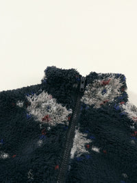black-aztec-pattern-zipper-collared-sherpa-jacket