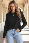 Trendy Women's Exposed Seam Top - Casual Comfort in Versatile Color for Effortless Everyday Style