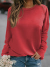 Fiery Red Classic Raglan Sleeve Sweatshirt