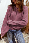 Chic Women's Lace Patchwork Sweatshirt - Soft, Trendy Casual Top for Effortless Everyday Style