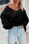 Trendy Women's Lightweight Hollow Out Sweater - Cozy Knit Pullover for Stylish Fall Layers and Everyday Comfort