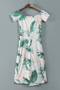 womens-dresses-single-breasted-lace-up-print-dress
