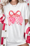 Stylish Women's Valentine's Day Graphic Tee - Cute Heart Design, Casual Fit, Soft Cotton for Effortless Everyday Wear