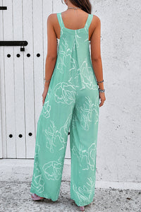 letter-print-casual-knotted-jumpsuit