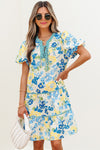Boho Chic Women's Blue Floral Maxi Dress - Flowy Summer Style for Parties and Casual Outings