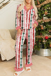Cozy Women's Multicolored Pajama Set - Soft Fabric Sleepwear with Relaxed Fit, Ideal for Lounging and Relaxation