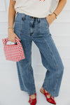 Dusk Blue Tailored Wide Leg Jeans for Women - Stylish & Comfortable Everyday Fit for Effortless Chic Looks