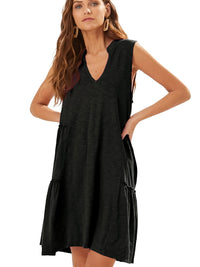 casual-v-neck-mini-dress