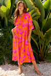 Elegant Floral Maxi Dress for Women - Boho Chic Style, Lightweight Fabric, Perfect for Summer Events and Casual Outings