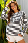 Chic Women's Lightweight Stripe Print Blouse - Casual Everyday Style with Perfect Fit for Effortless Elegance