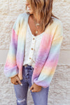 Glowing Multicolour Tie-Dye Oversized Cardigan