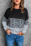 Trendy Women's Colorblock Sweatshirt with Contrast Stitching, Side Slits & Relaxed Fit for Everyday Comfort