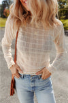 Chic Women's White Sheer Blouse with Flowy Fit & Delicate Details for Stylish Casual or Dressy Looks