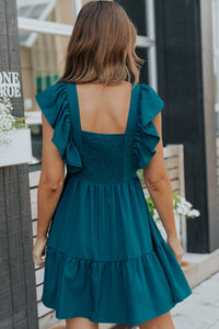 womens-dresses-temperament-pleated-slim-elegant-solid-color-v-neck-midi-dress
