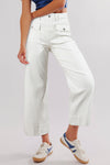 Chic Women's White High-Waisted Jeans - Flattering Fit for Effortless Casual and Stylish Looks