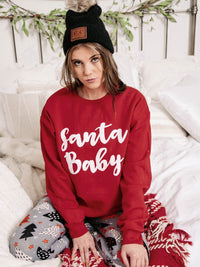 fiery-red-santa-baby-print-crew-neck-pullover-sweatshirt