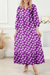 Elegant Boho Floral Maxi Dress for Women - Comfortable Half Sleeve, Ideal for Summer Events and Casual Outings