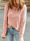 Sophisticated Velvet Bubble Blouse with Long Sleeves