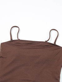 coffee-ribbed-drawstring-sides-cutout-one-piece-swimsuit