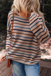 Soft Pastel Striped Knitted Sweater for Women - Cozy Relaxed Fit for Effortless Style and All-Day Comfort