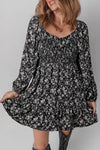 Elegant Black Floral Maxi Dress for Women - Flowy Bohemian Style, Ideal for Summer Parties and Casual Outings
