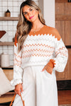 Soft Pastel Geometric Knit Sweater for Women - Cozy, Stylish Layering Essential for Everyday Comfort