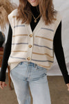 Trendy Women's Multicolor Striped V-Neck Sweater Vest - Comfortable Fit for Stylish Layering in Any Season