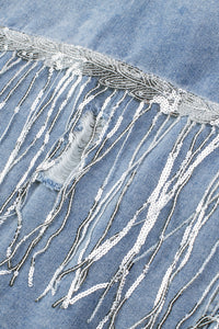 sky-blue-sequin-embellished-fringe-distressed-denim-jacket