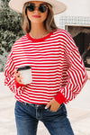 Trendy Women's Striped Casual Blouse - Short Sleeve Top in Flattering Colors for Effortless Everyday Style
