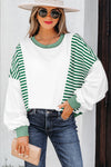 Cozy Women's Striped Baggy Sweatshirt - Casual Chic for Effortless Everyday Style and Comfort in Soft Fabric