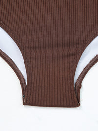 coffee-ribbed-drawstring-sides-cutout-one-piece-swimsuit