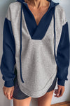 Chic Women's Color Block Hoodie - Cozy Casual Pullover with Vibrant Design for Effortless Everyday Style