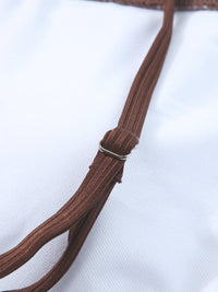 coffee-ribbed-drawstring-sides-cutout-one-piece-swimsuit