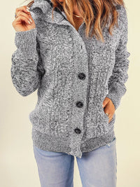 dark-gray-long-sleeve-button-up-hooded-cardigans