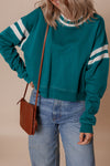 Cozy Women's Striped Sweatshirt in Soft Cotton Blend, Relaxed Fit for Effortless Casual Style and Everyday Comfort