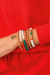 Elegant 6-Piece Gold Christmas Bracelet Set for Women - MERRY BELIEVE Collection, Perfect for Holiday Style and Gifting