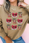 Cozy Women's Christmas Graphic Sweatshirt in Festive Fleece - Relaxed Fit, Ideal for Winter Holiday Celebrations
