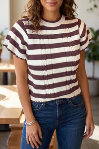 Chic Women's Short Sleeve Sweaters - Lightweight, Stylish Knit Tops for Spring & Summer in Trendy Colors